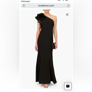 Nordstrom Black One Shoulder Trumpet Gown for Events